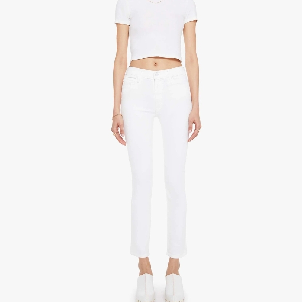 MOTHER Women's Crisp White Skinny Jeans